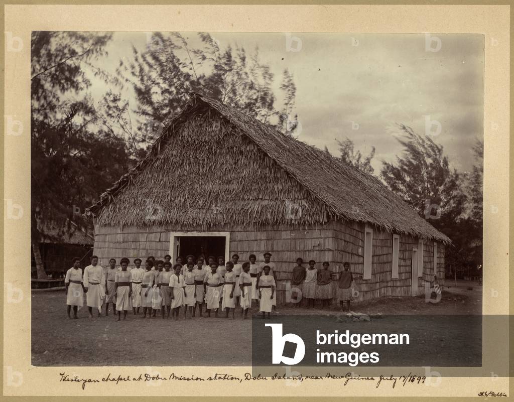 Wesleyan Chapel at Dobu Mission Station, Dobu Island, Papua New Guinea, 1899 (gelatin silver print)