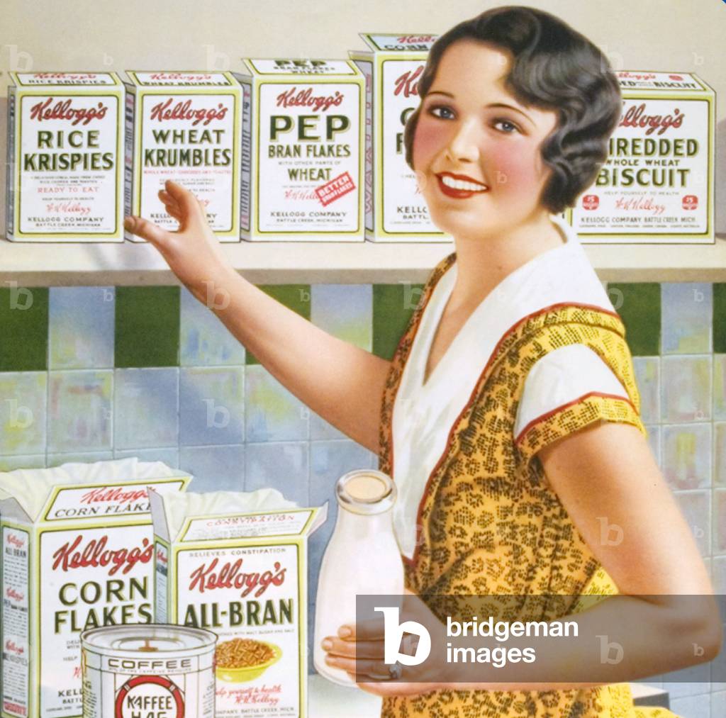 Kellogg's Magazine Advert, 1920s (colour litho)
