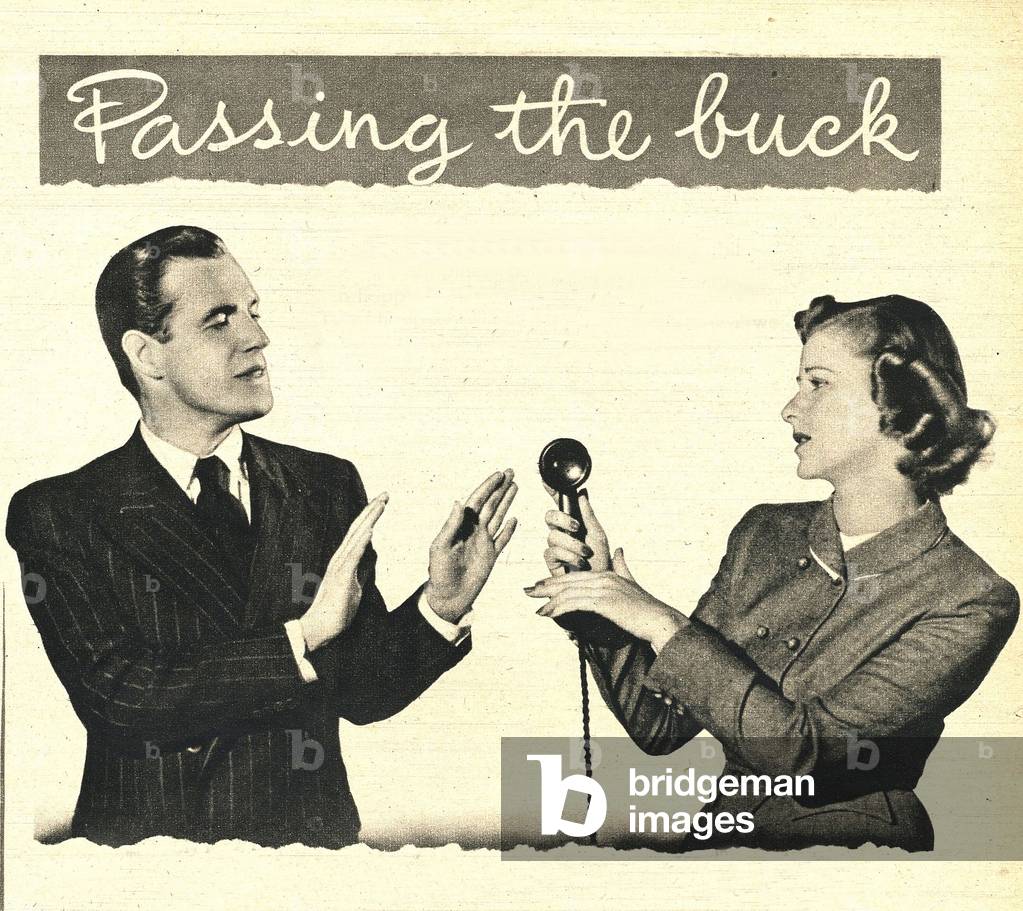 Passing the Buck, 1950 (litho)