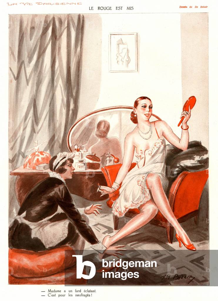 Le Rouge et Mis, illustration from 'La Vie Parisienne', 1920s  (print)