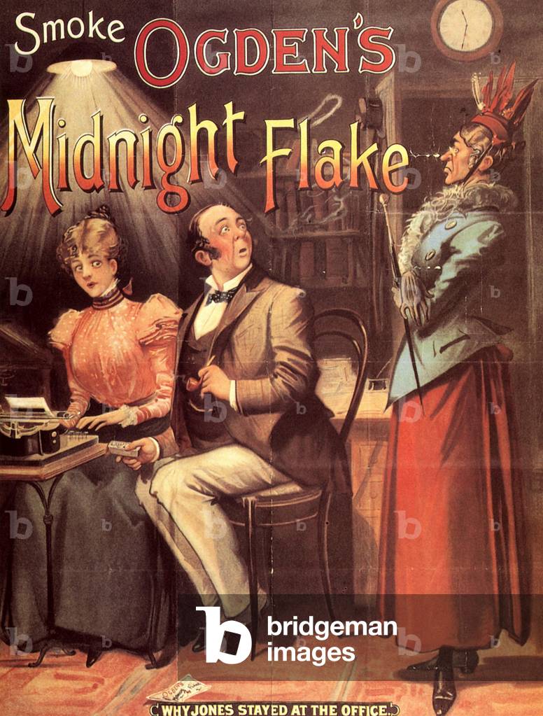 'Why Jones Stayed at the Office', advertisement for 'Ogden's Midnight Flake' (colour litho)