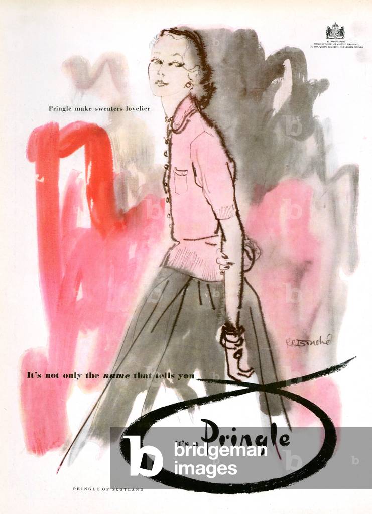 Pringle Magazine Advert, 1953 (colour litho)