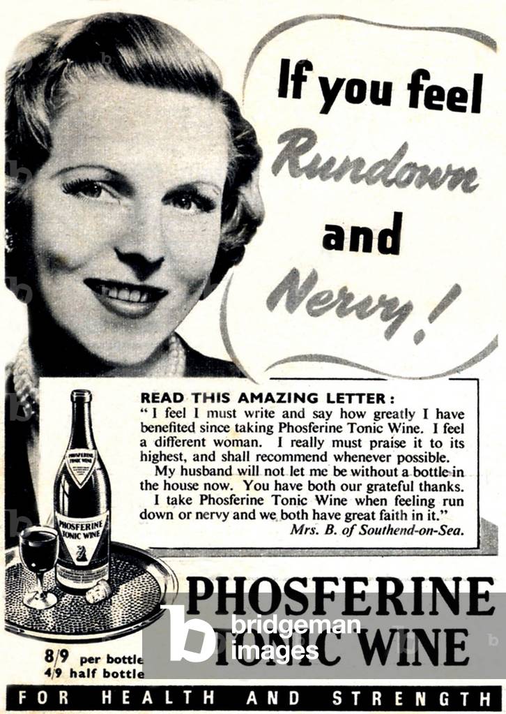 Advertisement for 'Phosferine Tonic Wine', 1951 (litho)
