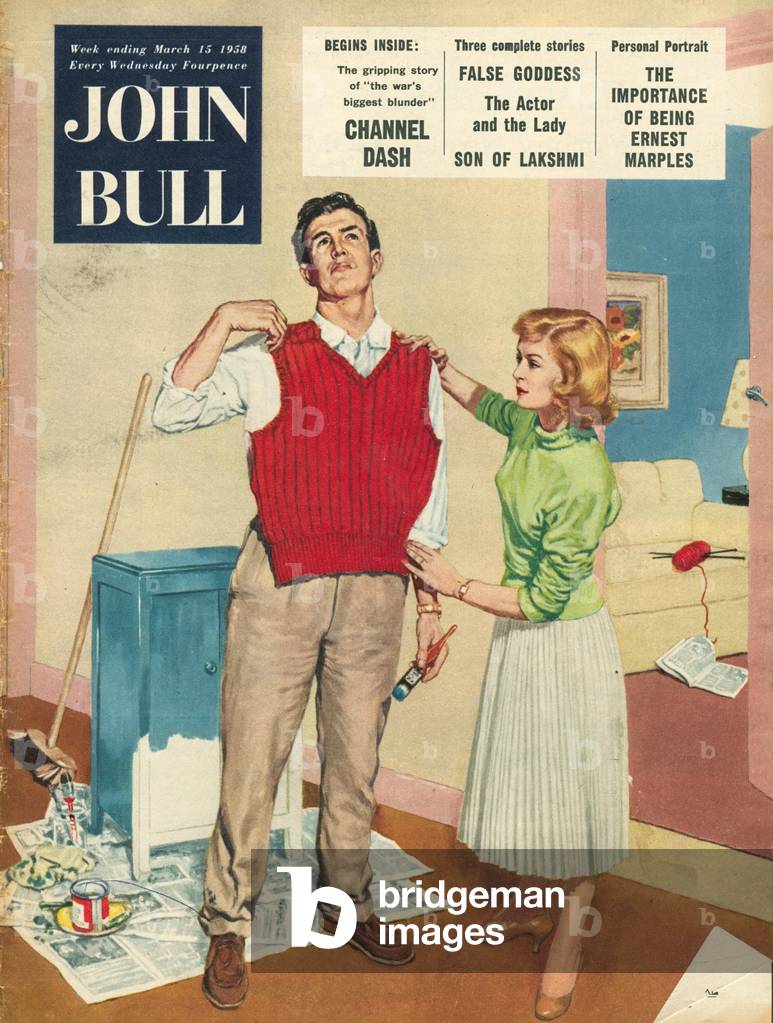 Copertina anteriore di 'John Bull ', marzo 1958 (colore lito)