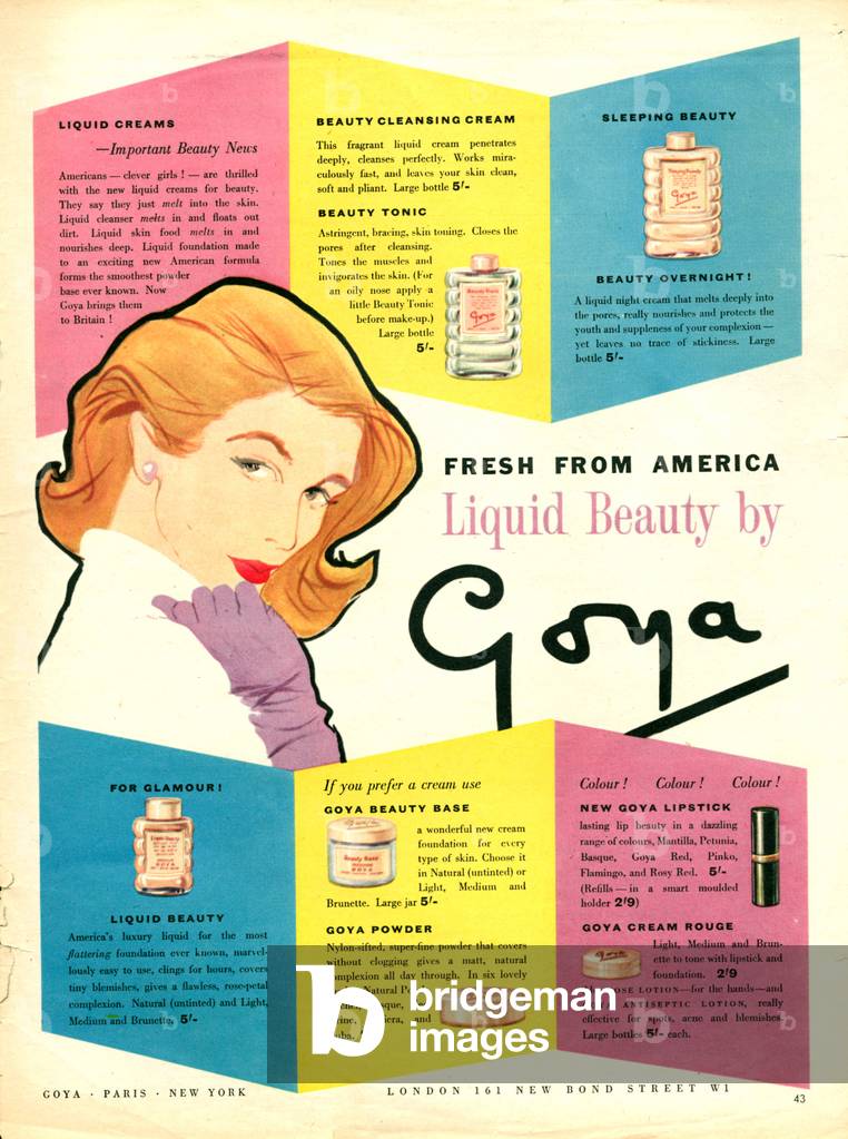 Goya Magazine Advert, 1950s (colour litho)