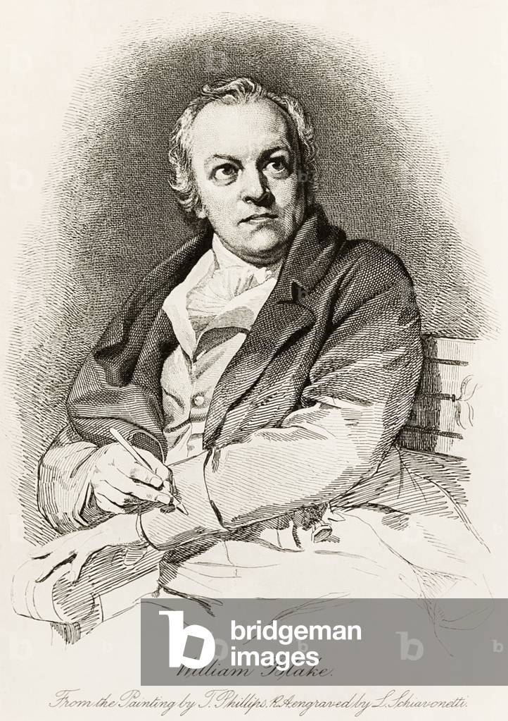 Portrait of William Blake, 19th century (engraving)