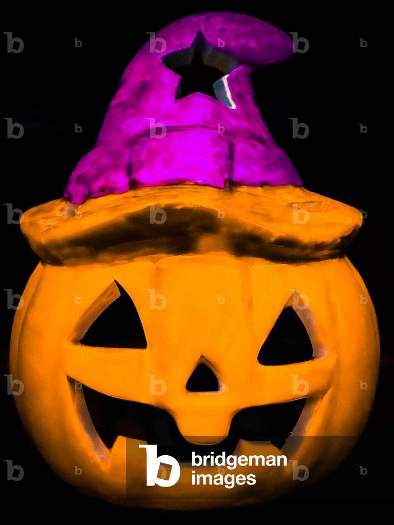 Jack with a Purple Hat, 2021 (hand repainted photograph)