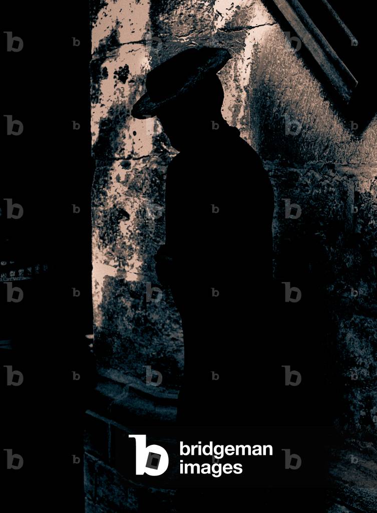 Greeting the Congregation, 2019 (hand repainted photograph)