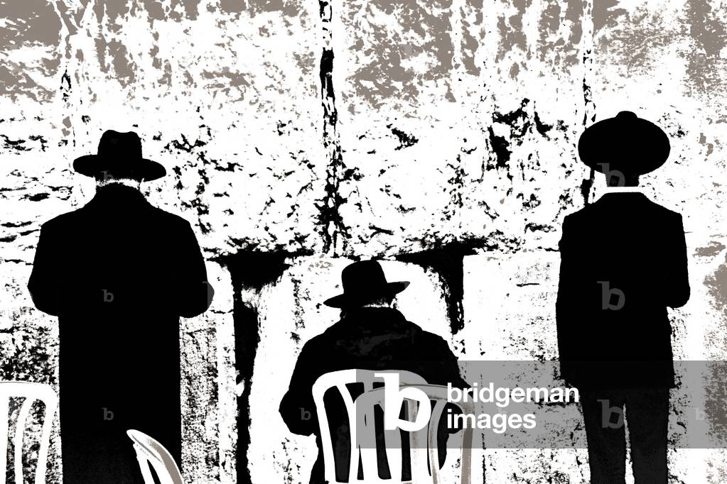 Dovening, from the series Tuesday at the Wailing Wall, 2016 (photograph)