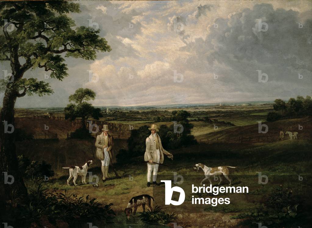 Partridge Shooting (oil on canvas)