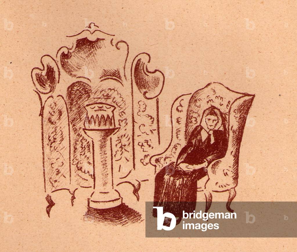 At the Rest Home, 1921 (lithograph)