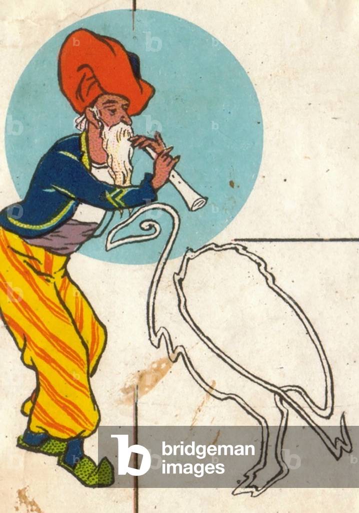 Snake Charmer, 1900s (colour litho)