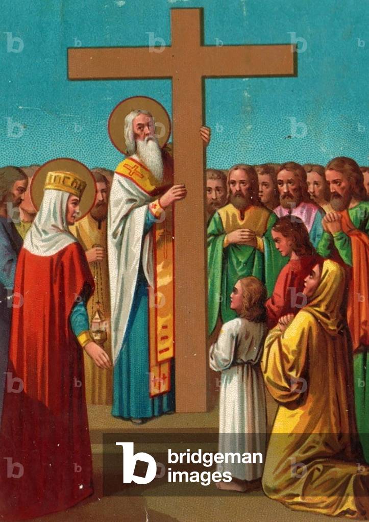 Crucifix, 1900s (colour litho)
