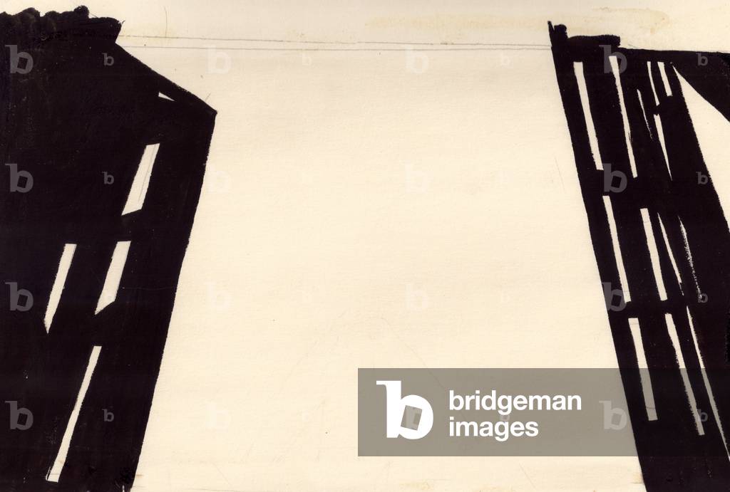 Illustration from 'Brooklyn Bridge' by Vladimir Mayakovsky, 1925,  1979 (gouache on paper)