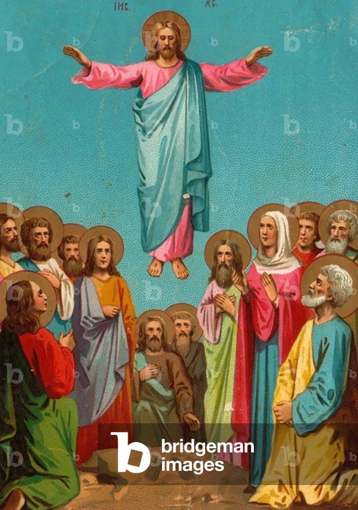 Ascension of Jesus, 1900s (colour litho)