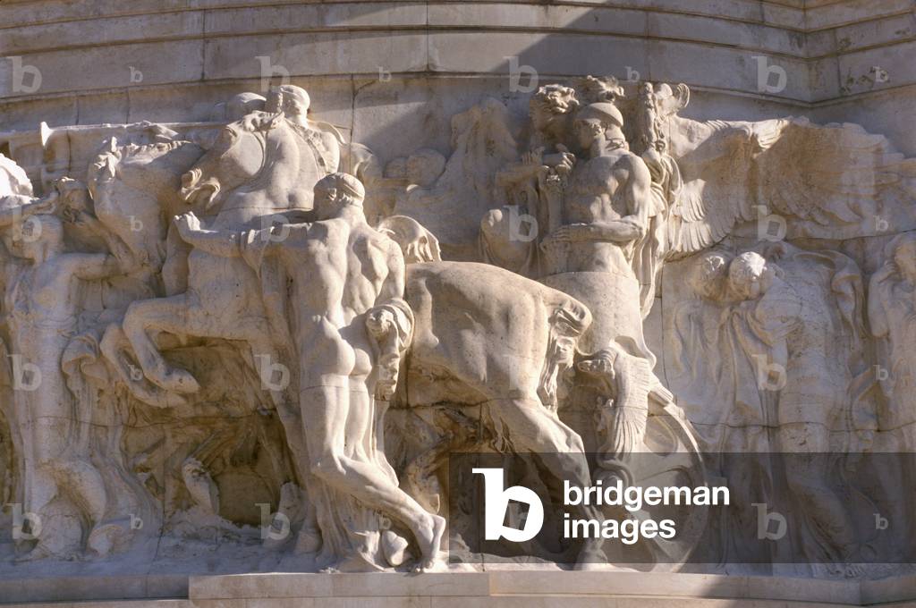 Rome, Vittoriano, Detail of the Bas-Reliefs of the Altare Della Patria (photo)