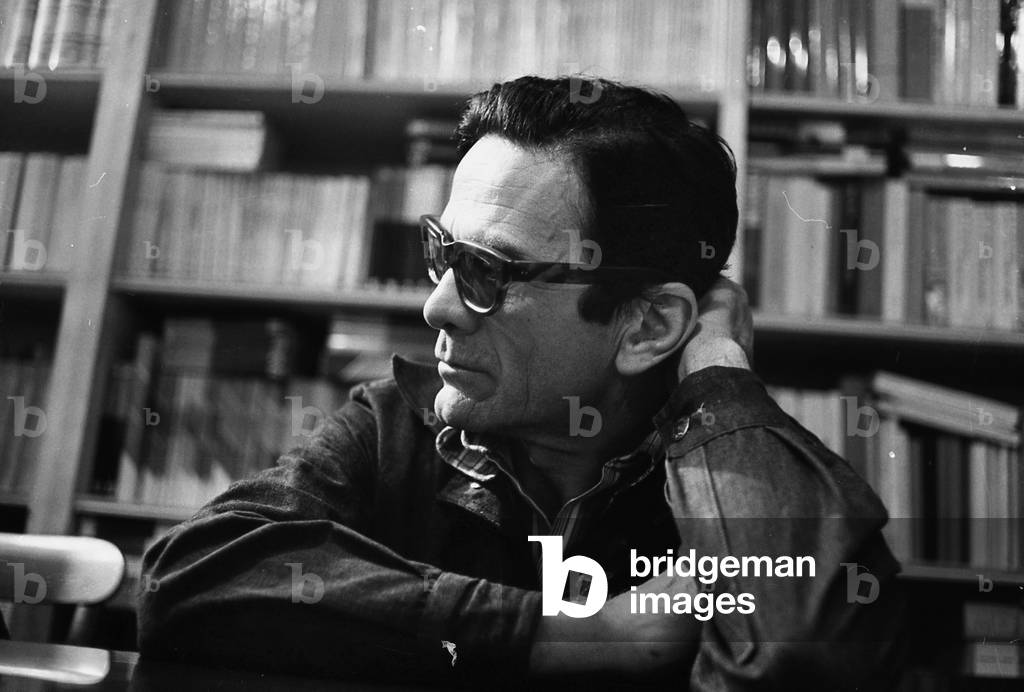 1970'S Rome, Writer, Director And Poet Pier Paolo Pasolini (b/w photo)