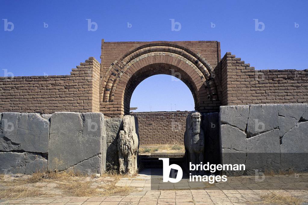Un portail de la cite antique de Nimroud (Kalkhu), en Irak