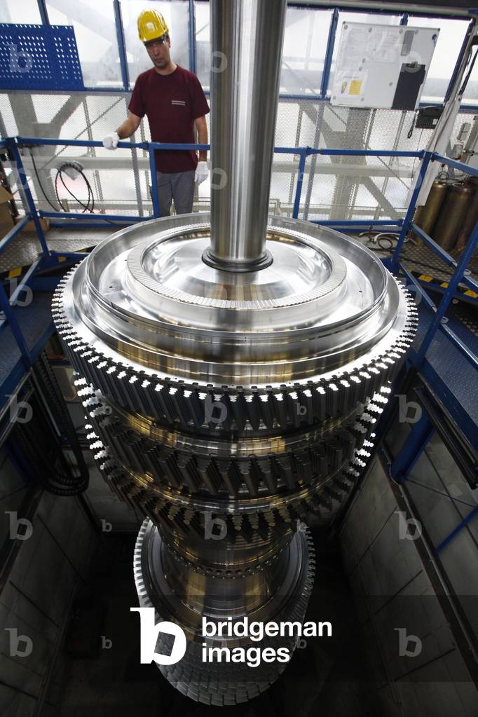 08/19/2010 Siemens factory in Berlin. Manufacturing of gas turbines