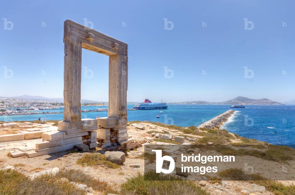 Greece, cyclades islands, naxos, apollo temple  (photo)