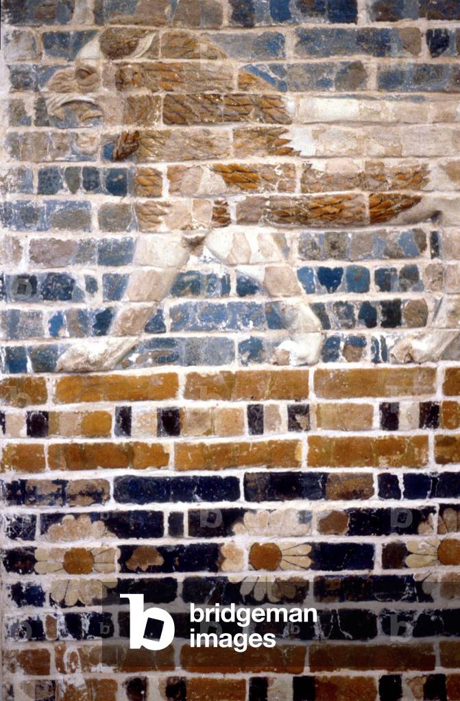 Mesopotamia, Babylon. Detail of the Ishtar Gate. Photo Frassinet
