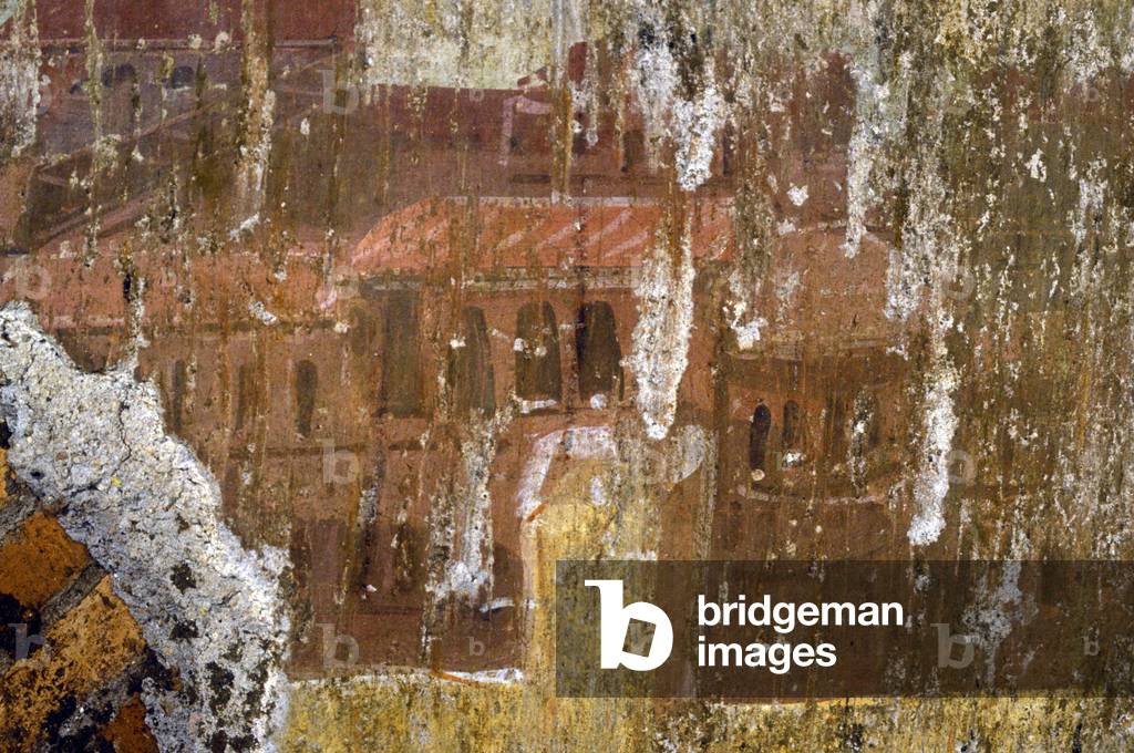 1998 Rome, New Finds in Colle Oppio, Terme of Traiano, in the Photo the Fresco Painted City (photo)