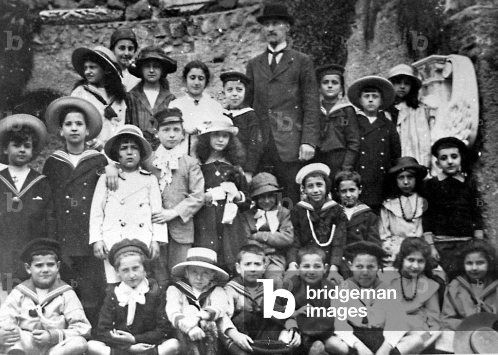 Group photograph from the family album of Italian writer Alberto Moravia (left in sailor suit). Anonymous