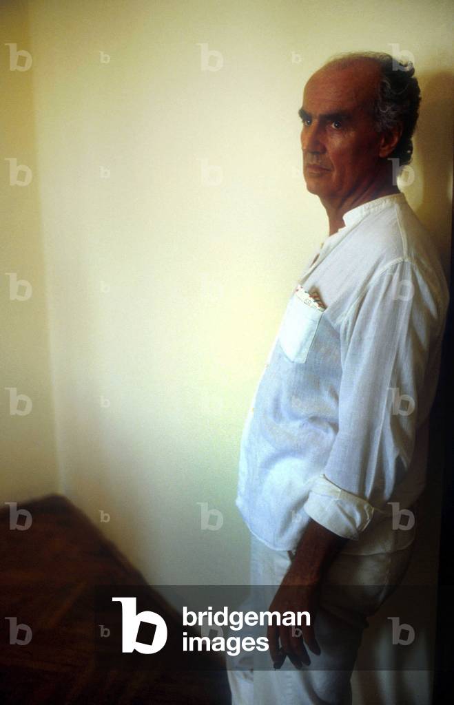 Portrait du compositeur italien Luigi Nono (1924-1990) en 1988.