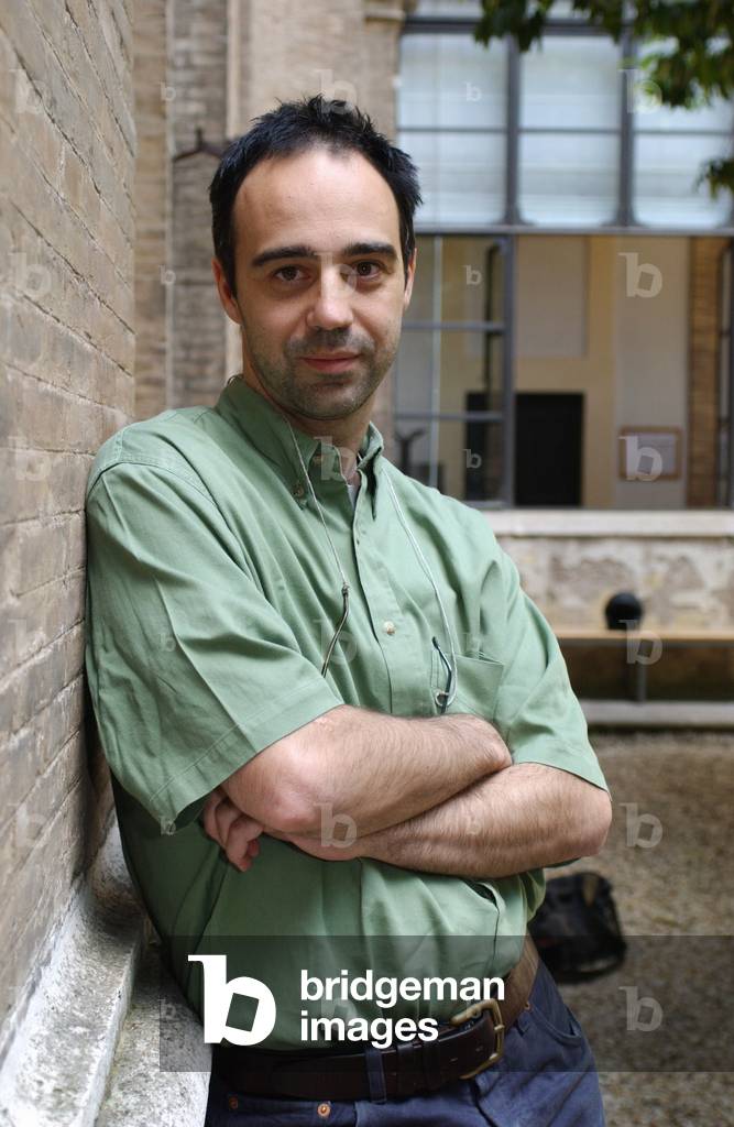 06/2004. Troisième festival de littérature à la Basilique de Massenzio. Portrait de Niccolo' Ammaniti Photo Antonelli.