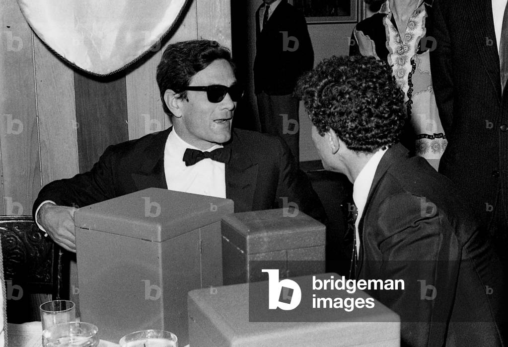 1960'S Rome, Writer, Director And Poet Pier Paolo Pasolini And Actor Ninetto Davoli (b/w photo)