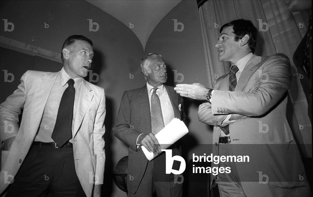 "1978 rencontre des syndicats confederes a gauche le secretaire general du syndicat italien CGIL Bruno Trentin