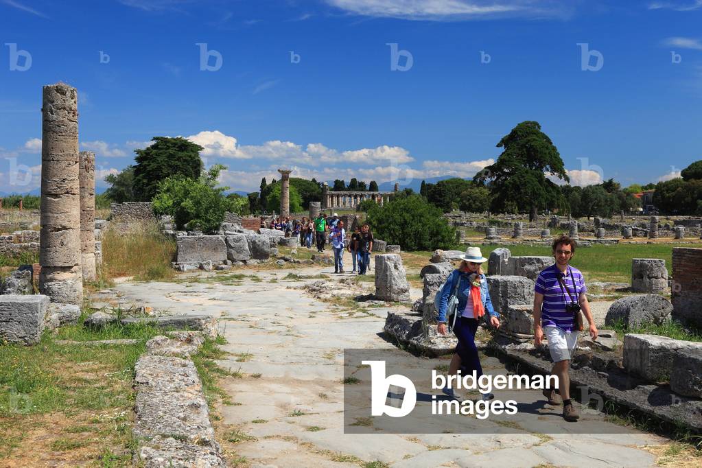 Italy, campania, the templi of paestum