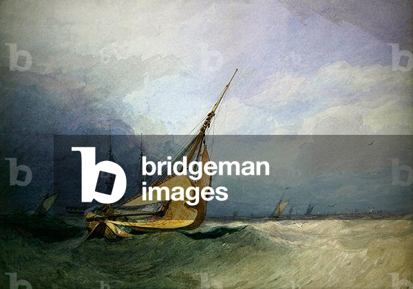 Seascape with Boats (w/c on paper)