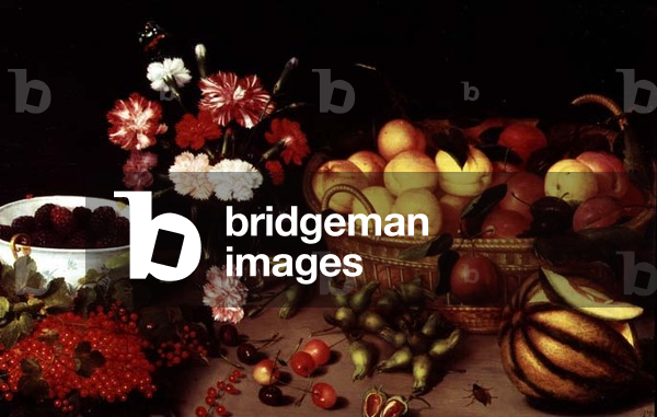 Stillleben aus Blumen und Früchten