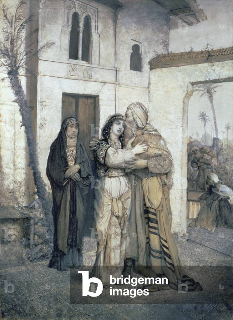 Nathan Greeted by Rachel, 1876 (oil on canvas)