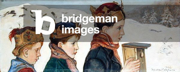 Left panel of the triptych, 'Remember the Birds in Winter', 1956 (oil on board) (see also 145119-20)