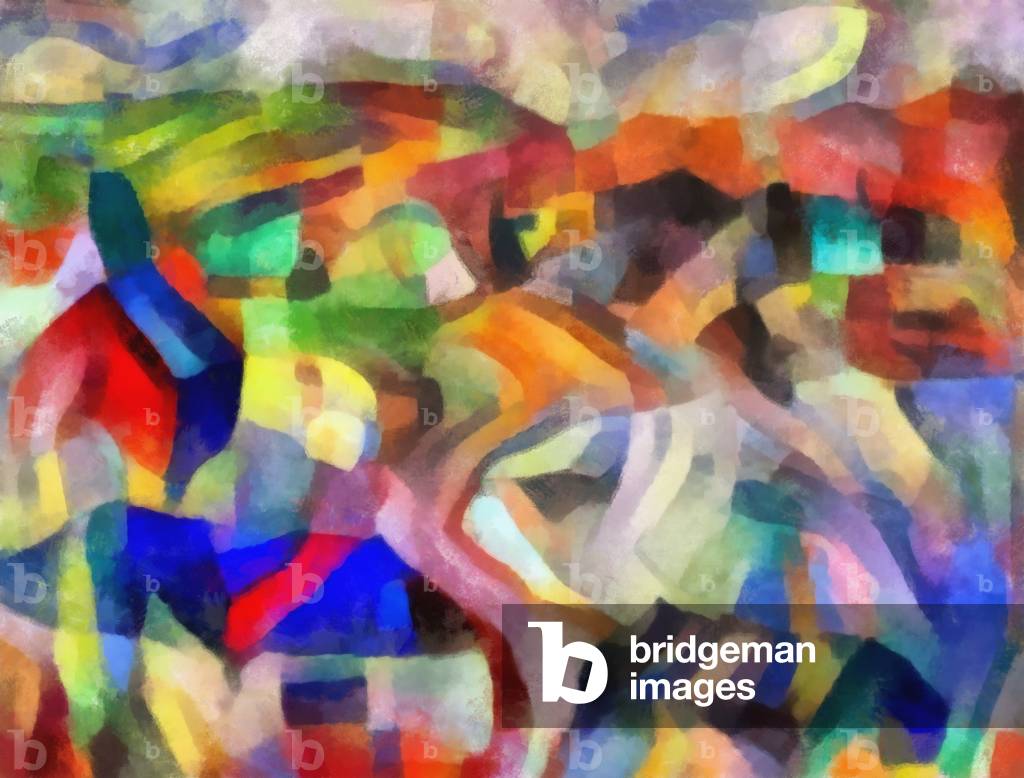 Moon and lake, 2017 (mixed media)