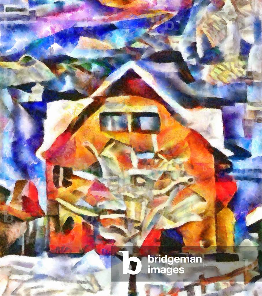 Pre-spring sky, 2017 (mixed media)