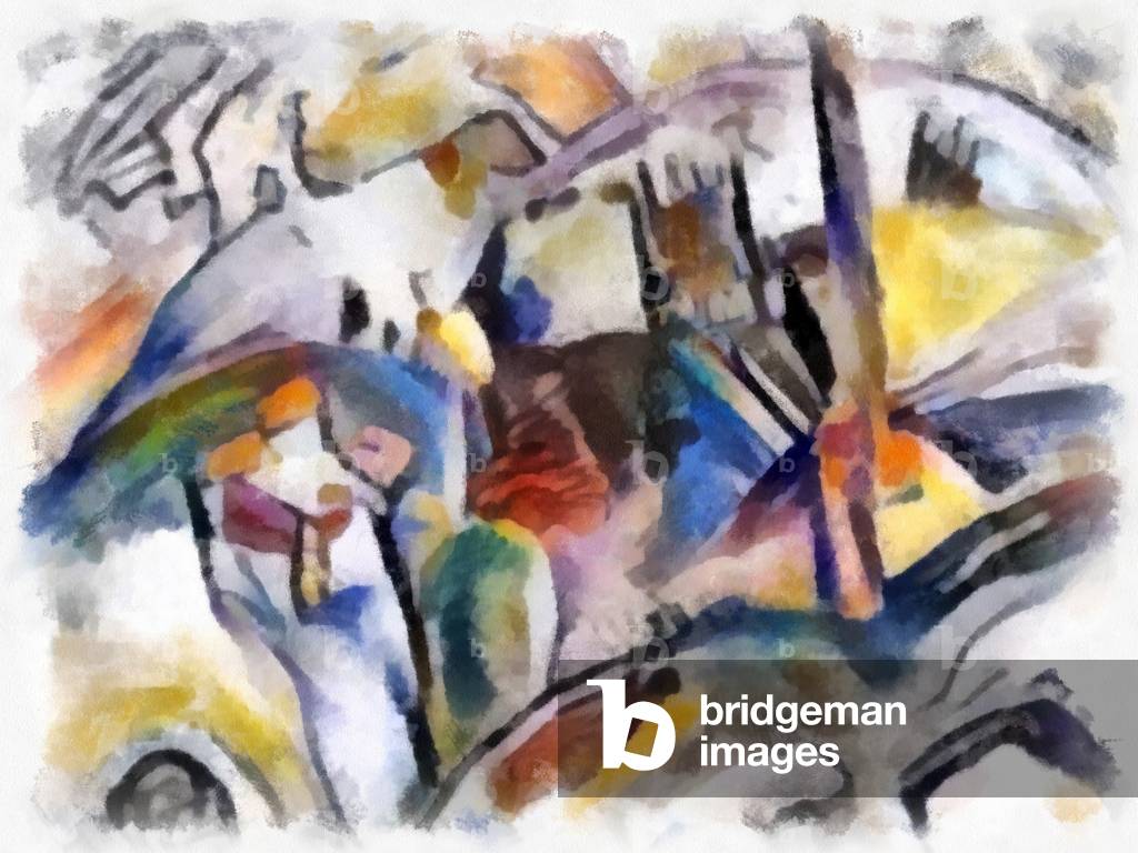 Landscape with buildings, 2016 (mixed media)