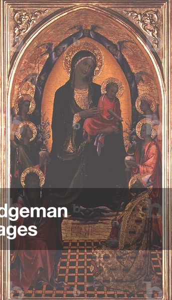 Madonna and Child with St. John the Baptist and St. Nicholas of Myra (tempera on panel)