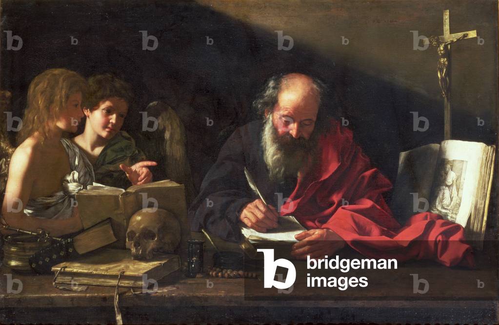 Bild von Gemälde "Der Heilige Hieronymus in seinem Arbeitszimmer", 17. Jahrhundert von Bartolomeo Cavarrozzi