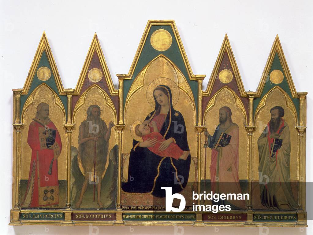 Madonna of Humility with Saints (tempera on panel)