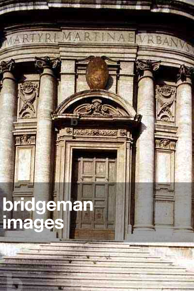 Facade of the church of Santi Luca e Martina, Rome, Italy (photo)