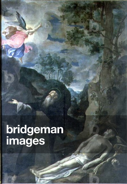 Immagine di Dipinto "La morte di Sant'Antonio Abate", 17th Secolo di Francesco Borgani