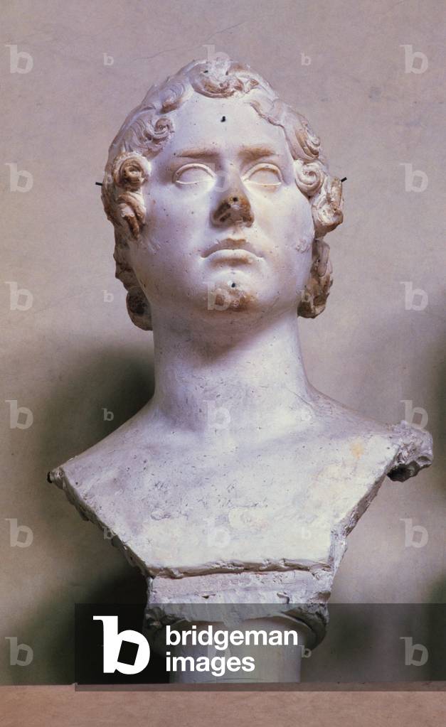 Lord Byron, bust by Lorenzo Bartolini (1777-1850) (plaster)