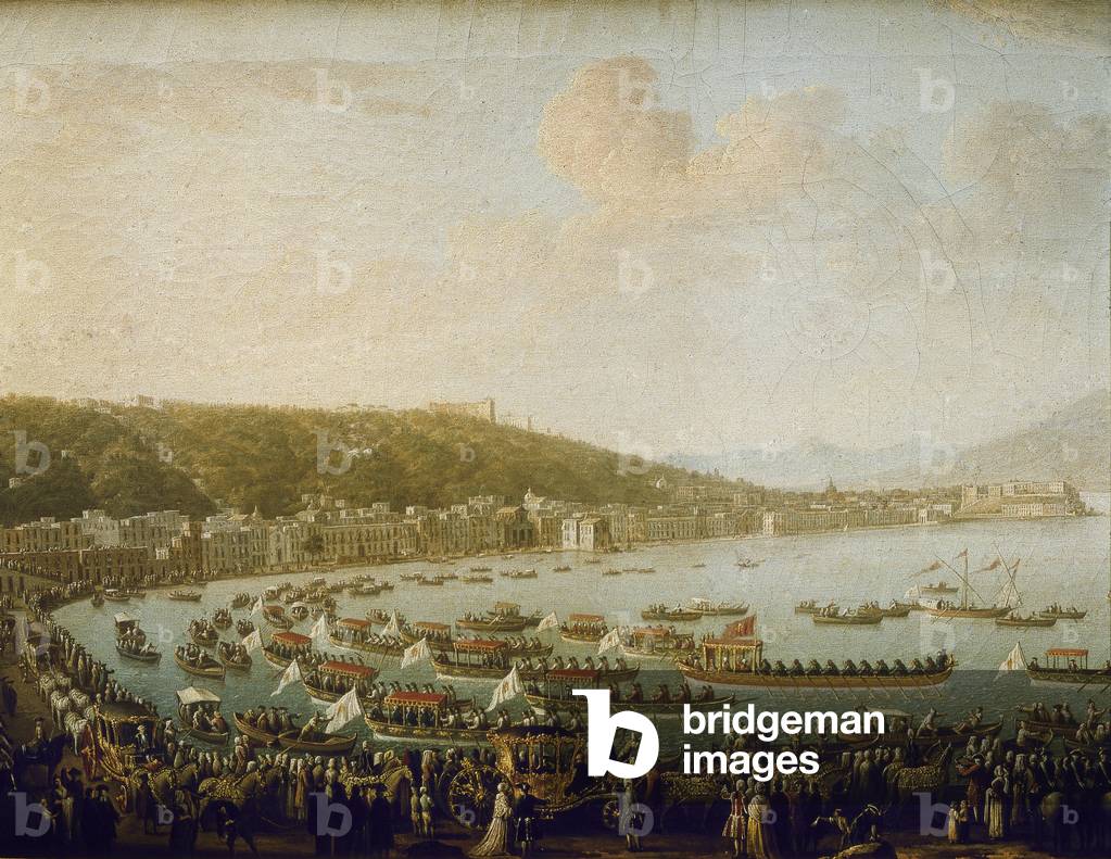 Immagine di Dipinto "Le partenza de Charles III d'Espagne (Carlos III) (1716-1788) de la baie de Naples (Itali