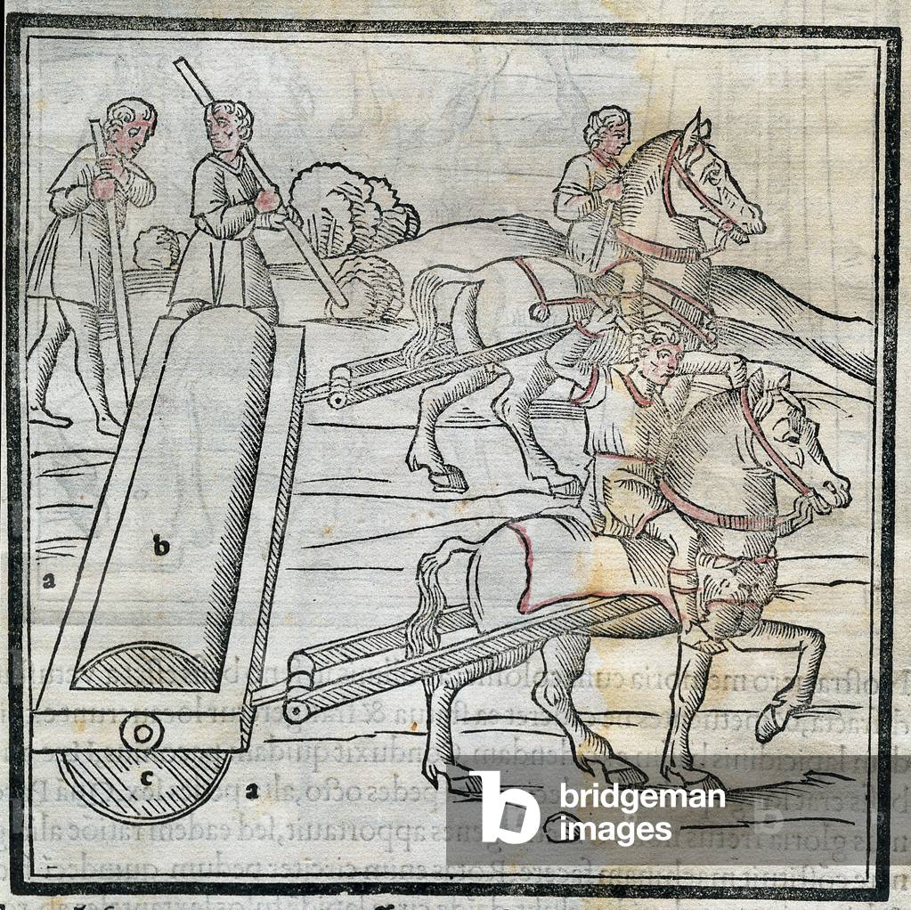 Schild aus Buch 10 von „De architectura“ von Marcus Vitrubius Pollio, bekannt als Vitruvius (1. Jahrhundert v.