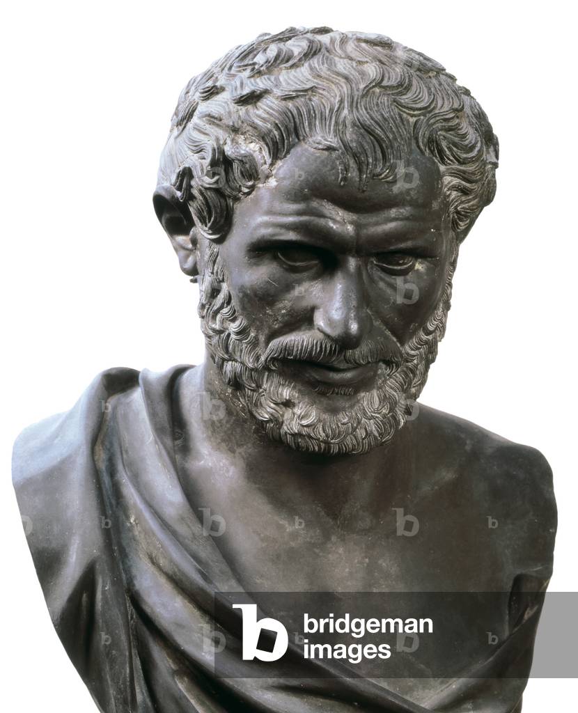 Busto di sconosciuto, 384-322 a.C. (bronzo)