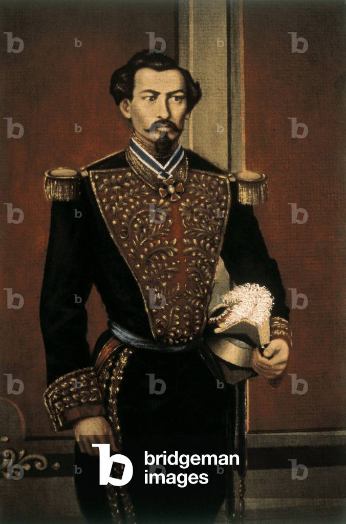 Porträt von Miguel MIRAMON (1831-1867), mexikanischer General und Politiker (Öl auf Leinwand)