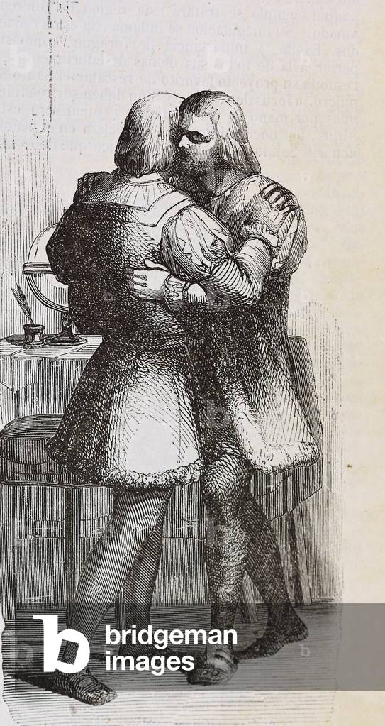 COLUMBUS, Christopher (1451-1506). Seemann beim Gottesdienst der Katholischen Könige, Entdecker Amerikas im Ja